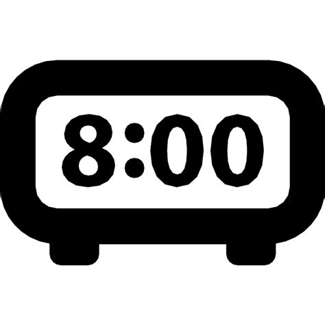 8 Oclock Alarm Clock Vector SVG Icon - SVG Repo