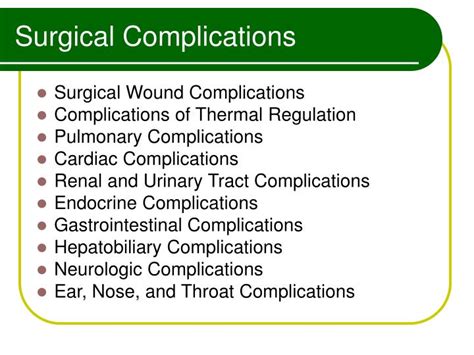 PPT - POSTOPERATIVE COMPLICATIONS PowerPoint Presentation - ID:5802285