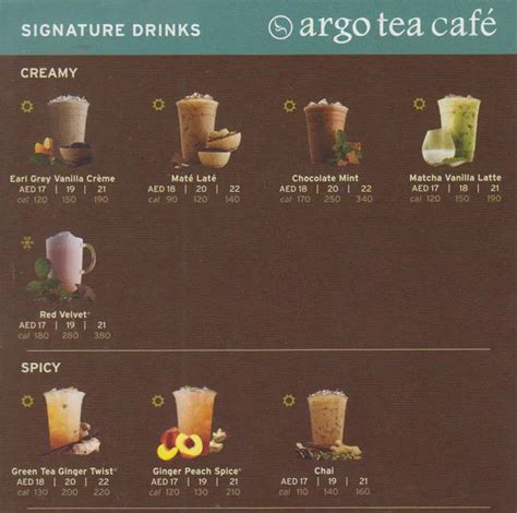 Argo Tea Menu, Menu for Argo Tea, Al Safa, Dubai - Zomato