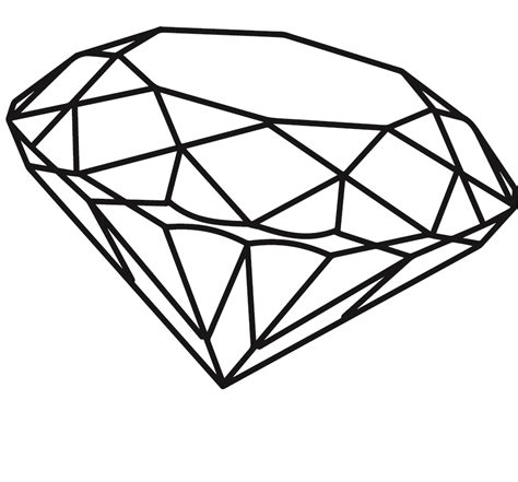 Diamond Outline PNG, Diamond Outline Transparent Background - FreeIconsPNG