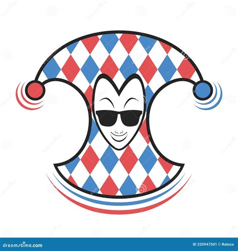 Design of Funny Jester Illustration Stock Vector - Illustration of mask ...