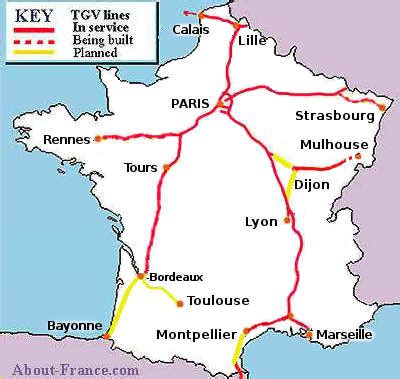 Tgv Routes France Map