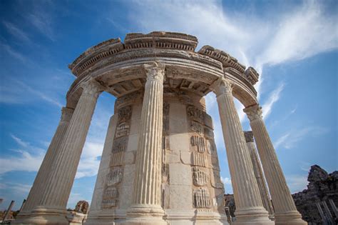 Tyche Temple In Side Antalya Stock Photo - Download Image Now - iStock