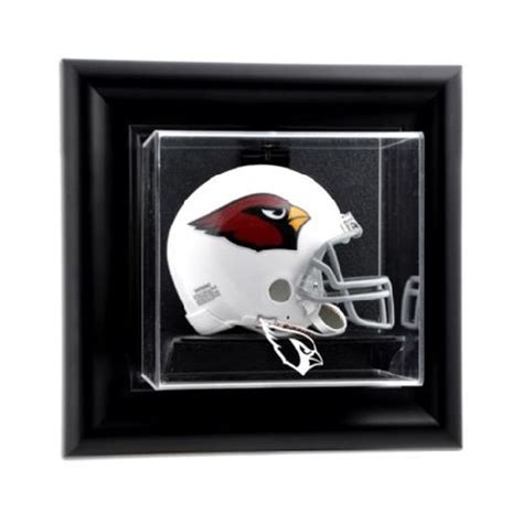 Black Framed Wall Mounted Mini Helmet Display Case with NFL Team Logo