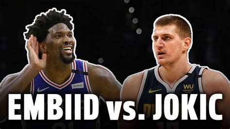 Joel Embiid vs. Nikola Jokic — head to head MVP comparison - YouTube