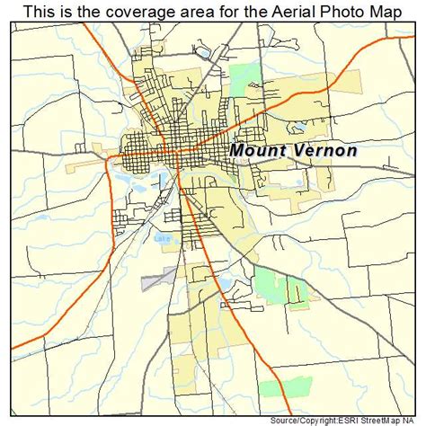 Aerial Photography Map of Mount Vernon, OH Ohio