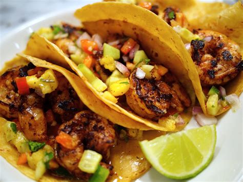 CHIPOTLE SHRIMP SOFT TACOS WITH SPICY PINEAPPLE SALSA – Strawberry Hill Kitchen