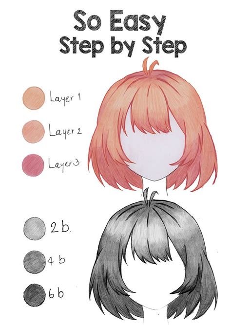 2 Easy Ways to Draw Anime Hair | Step by Step Tutorial for Beginners | Drawing hair tutorial ...