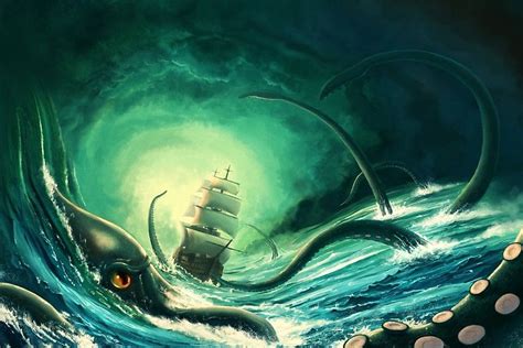 Kraken - version 2 Monkey Island, Fantasy Creatures, Sea Creatures ...