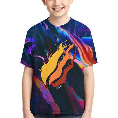 Buy Preston Playz Flame T-Shirt for Boys Girls Kids Unisex PrestonPlayz Fire T Shirt Print ...