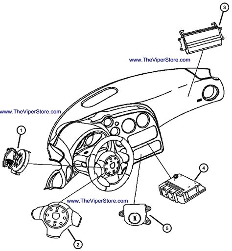 Viper 2003-2005 Factory Parts Diagram Air Bag System