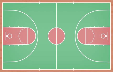 Premium Vector | Basketball court floor with line on wood texture ...