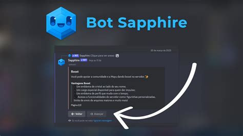 Como Criar Botão de Voltar e Avançar no Discord — Sapphire Bot - YouTube