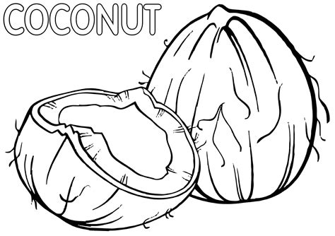 Coconut Water Coloring Page