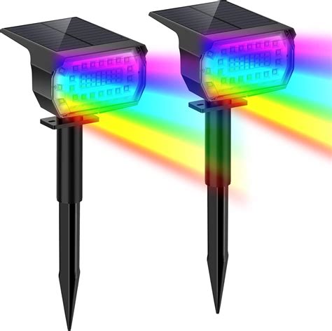 WELALO Solar Color Changing Lights Outdoor, Multi-Color RGB Solar ...