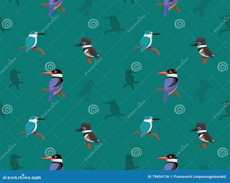 Bird Kingfisher Wallpaper 2 Stock Vector - Illustration of wildlife, capped: 79604136