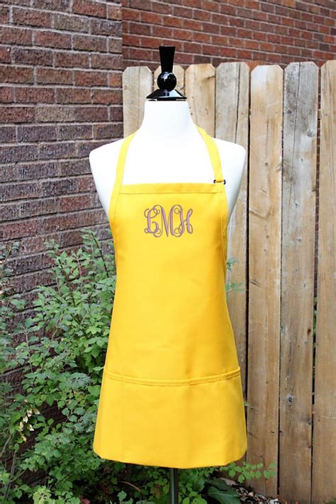 Monogrammed Apron Monogram Apron Custom Apron by SweetTeaStitching