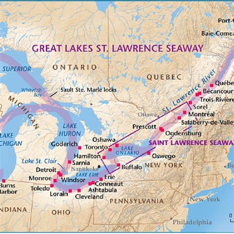 St. Lawrence River Map – Map Of The Usa With State Names