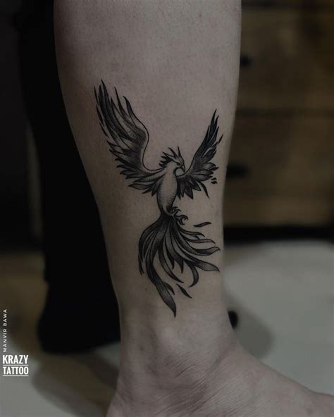 Phoenix bird tattoo on leg in 2022 | Leg tattoos, Tattoos, Dark art tattoo