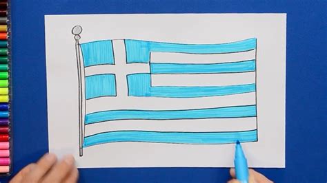 How to draw National Flag of Greece - YouTube