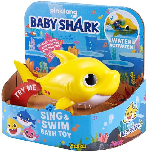 ZURU ROBO ALIVE JUNIOR Baby Shark Battery-Powered Sing and Swim Bath ...