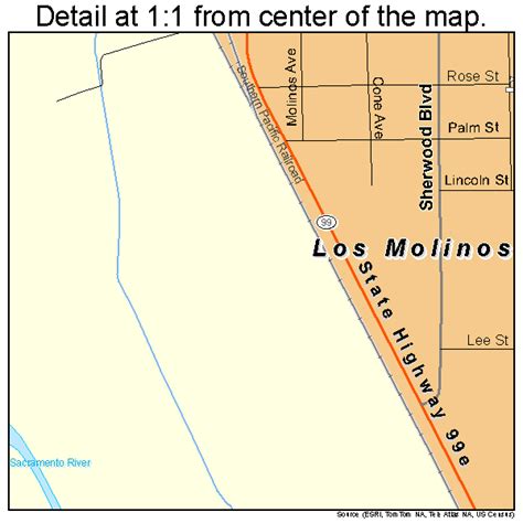 Los Molinos California Street Map 0644140