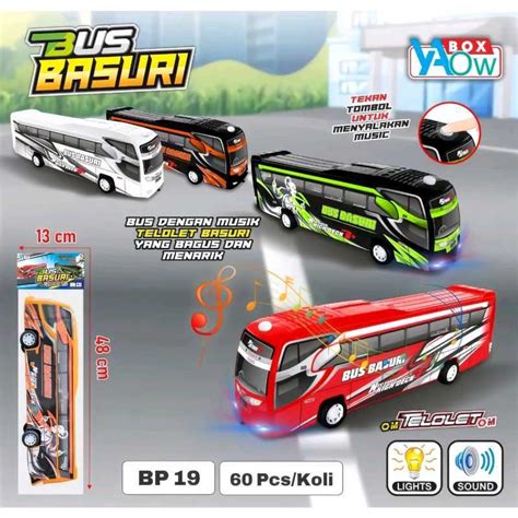 Promo Mainan Bus Suara Telolet Basuri Miniatur Mobil Mobilan Bis Lampu Anak Diskon 42% di Seller ...