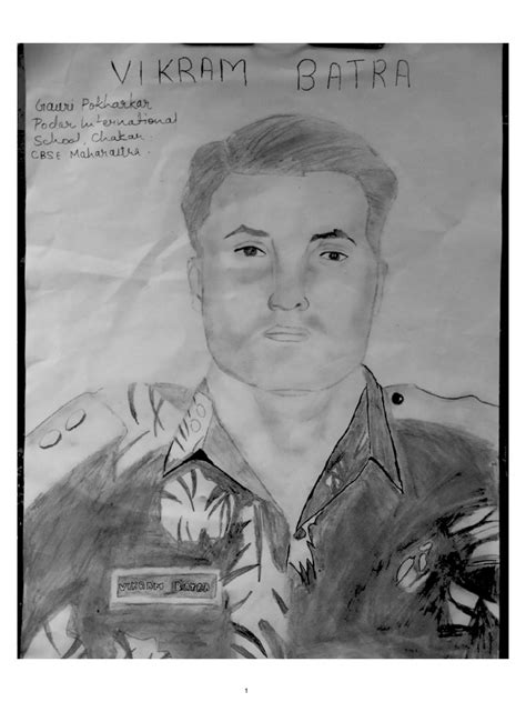 Gallantry Award Winner Vikram Batra Sketch | PDF