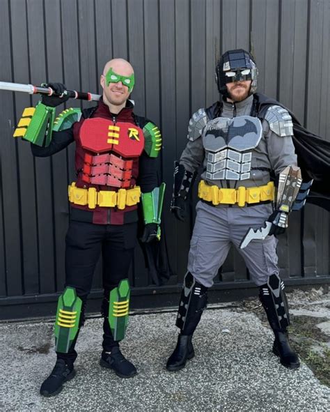 I finished my wearable LEGO Batman & Robin costumes! They’re loosely ...