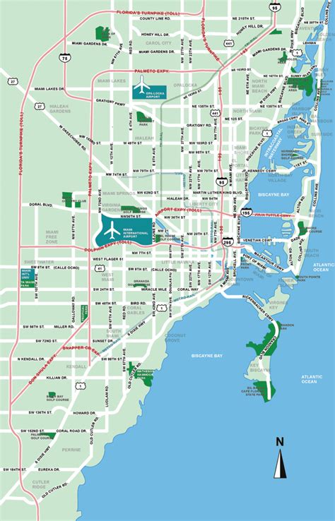 Large Miami Maps for Free Download and Print | High-Resolution and ...