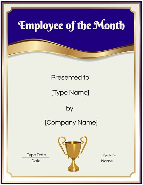 Employee Of The Month Templates