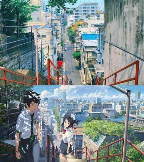 The Iconic Stairs in Your Name (Kimi no Nawa) Anime - Wisata Diary