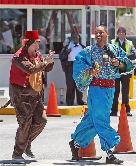 Will Smith dresses up as genie while James Corden plays Abu during ...