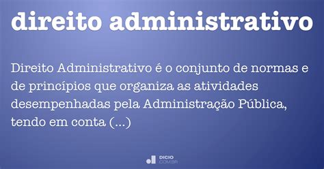 Direito administrativo - Dicio, Dicionário Online de Português