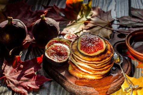 Delicious autumn Breakfast stock photo. Image of figs - 100592694