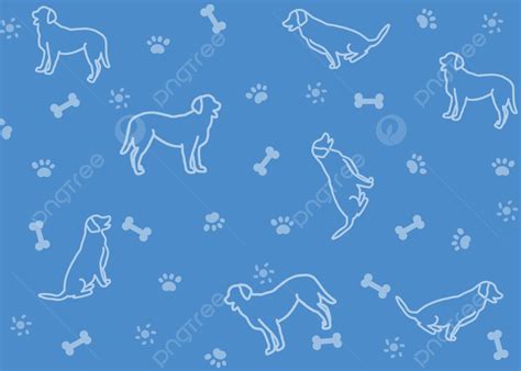 Cute Dog Tiling Background Blue Claw Claw, Claw, Dog Claw, Print Background Image And Wallpaper ...