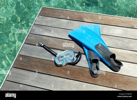 Maldives, snorkeling equipment Stock Photo - Alamy