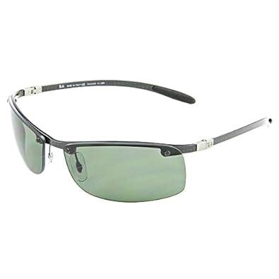 Amazon.com: Ray-Ban Mens Carbon Fibre Sunglasses (RB8305) Black/Green Metal - Polarized - 64mm ...