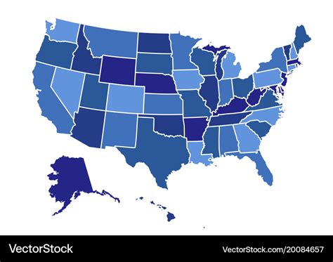 Usa map Royalty Free Vector Image - VectorStock