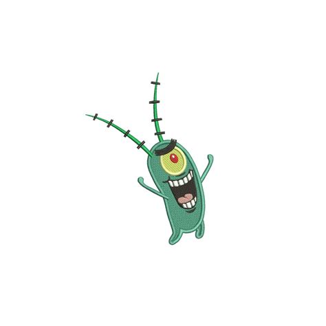 Plankton SpongeBob Squarepants Fill Stitch Embroidery Design