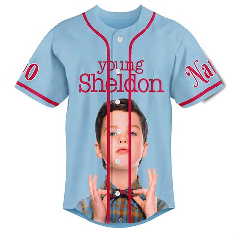 Young Sheldon Im Only Nine Years Old Most Evil Doesnt Start Until Puberty Custom Baseball Jersey ...