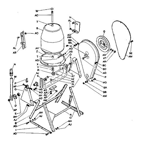 Concrete Mixer Parts Diagram