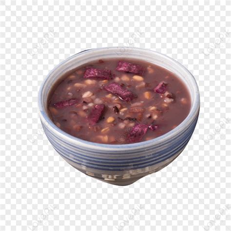 Coix Seed Purple Potato Eight-treasure Porridge, Dark Gray, Bean Soup, Millet Porridge PNG ...