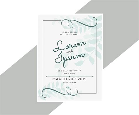 New Ideas Vector Invitation Template