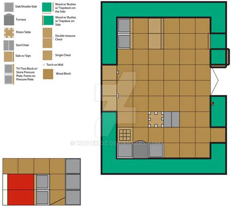 Minecraft House Floor Plan by whitekidz on DeviantArt