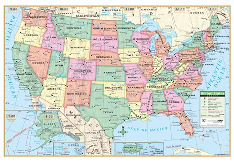 Printable United States Map With Longitude And Latitude Lines Images