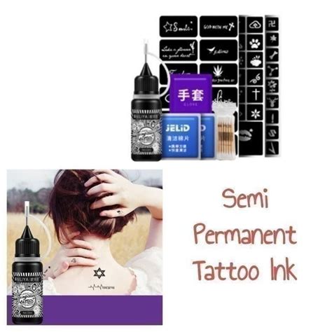 Semi Permanent Tattoo Ink, Hobbies & Toys, Stationery & Craft, Craft Supplies & Tools on Carousell