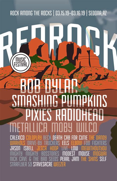 Red Rock Music Festival Poster (unpublished) by Brandon Rush at Coroflot.com