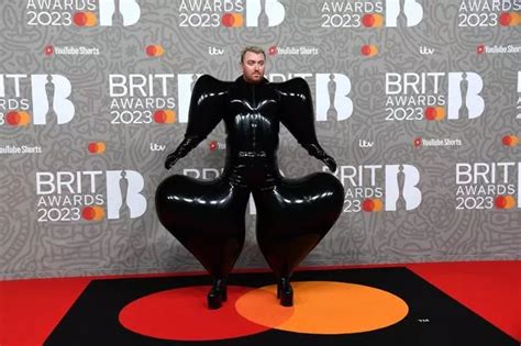 Sam Smith makes style statement at BRIT Awards as they wear latex ...