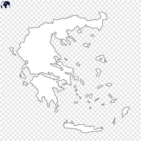 Printable Greece Blank Map with Outline, Transparent Map PDF Printable ...